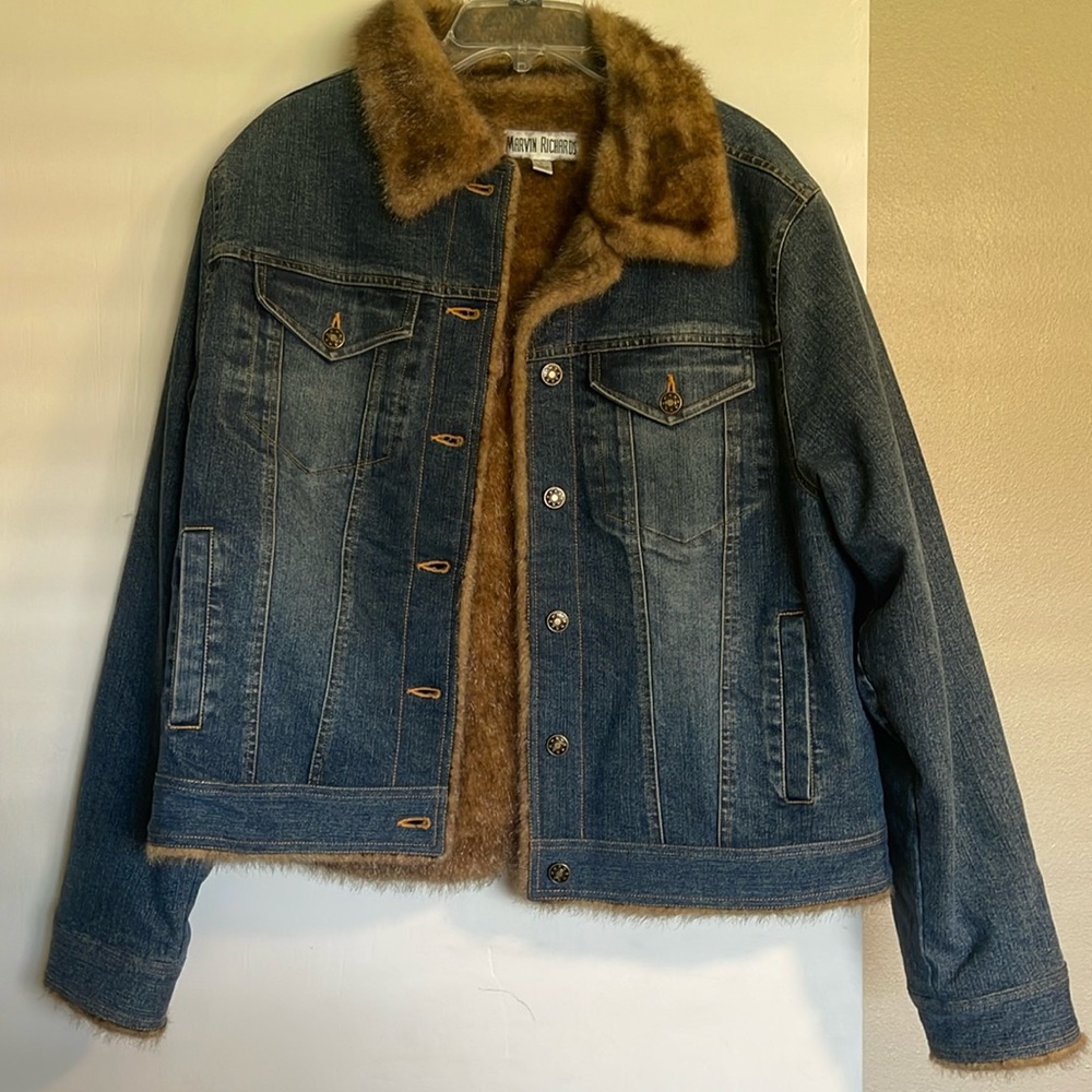 Faux Fur Lined Denim Jacket